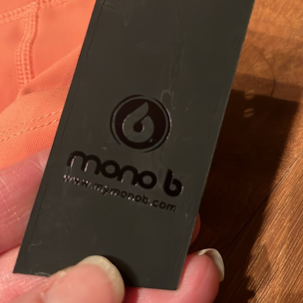 New peach color Mono b full length leggings - Picture 7 of 16